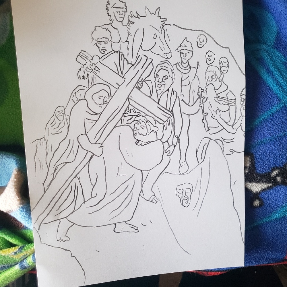 Jesus carrying the cross